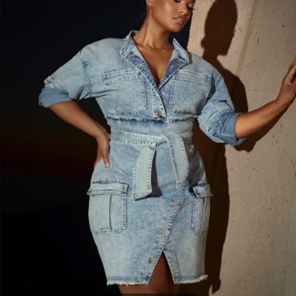 Fashion to Figure Denim Dress - Plus Size 0X